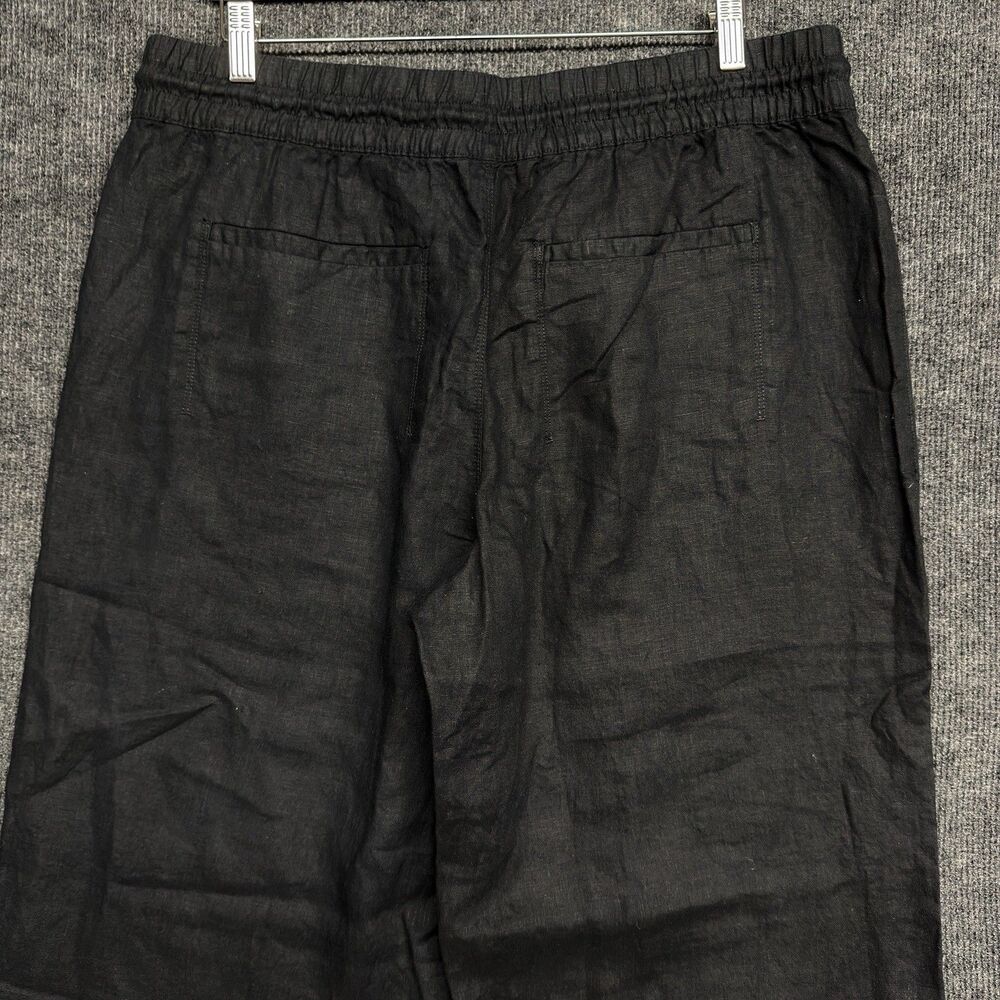 Athleta Black Straight-Leg Drawstring Pants with Front Slit - Picture 6 of 16